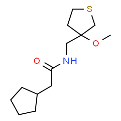 ChemSpider 2D Image | 2-Cyclopentyl-N-[(3-methoxytetrahydro-3-thiophenyl)methyl]acetamide | C13H23NO2S