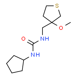 ChemSpider 2D Image | 1-Cyclopentyl-3-[(3-methoxytetrahydro-3-thiophenyl)methyl]urea | C12H22N2O2S