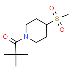 ChemSpider 2D Image | 2,2-Dimethyl-1-[4-(methylsulfonyl)-1-piperidinyl]-1-propanone | C11H21NO3S