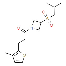 ChemSpider 2D Image | 1-[3-(Isobutylsulfonyl)-1-azetidinyl]-3-(3-methyl-2-thienyl)-1-propanone | C15H23NO3S2