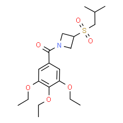ChemSpider 2D Image | [3-(Isobutylsulfonyl)-1-azetidinyl](3,4,5-triethoxyphenyl)methanone | C20H31NO6S