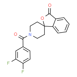 ChemSpider 2D Image | 1'-(3,4-Difluorobenzoyl)-3H-spiro[2-benzofuran-1,4'-piperidin]-3-one | C19H15F2NO3