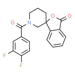 ChemSpider 2D Image | 1'-(3,4-Difluorobenzoyl)-3H-spiro[2-benzofuran-1,3'-piperidin]-3-one | C19H15F2NO3