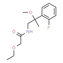 ChemSpider 2D Image | 2-Ethoxy-N-[2-(2-fluorophenyl)-2-methoxypropyl]acetamide | C14H20FNO3