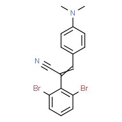 ChemSpider 2D Image | 2-(2,6-Dibromophenyl)-3-[4-(dimethylamino)phenyl]acrylonitrile | C17H14Br2N2