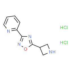 ChemSpider 2D Image | 2-[5-(3-Azetidinyl)-1,2,4-oxadiazol-3-yl]pyridine dihydrochloride | C10H12Cl2N4O