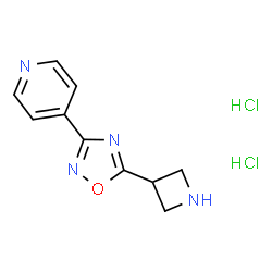 ChemSpider 2D Image | 4-[5-(3-Azetidinyl)-1,2,4-oxadiazol-3-yl]pyridine dihydrochloride | C10H12Cl2N4O