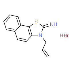 ChemSpider 2D Image | 3-Allylnaphtho[2,1-d][1,3]thiazol-2(3H)-imine hydrobromide (1:1) | C14H13BrN2S