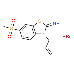 ChemSpider 2D Image | 3-Allyl-6-(methylsulfonyl)-1,3-benzothiazol-2(3H)-imine hydrobromide (1:1) | C11H13BrN2O2S2