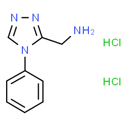 ChemSpider 2D Image | (4-Phenyl-4H-1,2,4-triazol-3-yl)methanamine dihydrochloride | C9H12Cl2N4