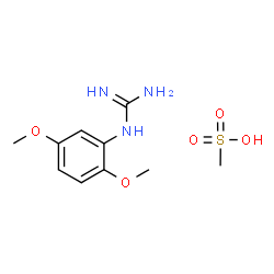 ChemSpider 2D Image | 1-(2,5-Dimethoxyphenyl)guanidine methanesulfonate (1:1) | C10H17N3O5S