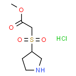 ChemSpider 2D Image | Methyl (3-pyrrolidinylsulfonyl)acetate hydrochloride (1:1) | C7H14ClNO4S