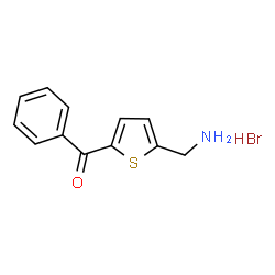 ChemSpider 2D Image | [5-(Aminomethyl)-2-thienyl](phenyl)methanone hydrobromide (1:1) | C12H12BrNOS