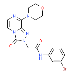 ChemSpider 2D Image | N-(3-Bromophenyl)-2-[8-(4-morpholinyl)-3-oxo[1,2,4]triazolo[4,3-a]pyrazin-2(3H)-yl]acetamide | C17H17BrN6O3