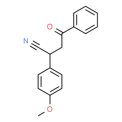 ChemSpider 2D Image | 2-(4-Methoxyphenyl)-4-oxo-4-phenylbutanenitrile | C17H15NO2