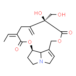 ChemSpider 2D Image | (8xi,15Z)-12,18-Dihydroxy-13,19-didehydrosenecionan-11,16-dione | C18H23NO6