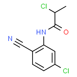 ChemSpider 2D Image | 2-Chloro-N-(5-chloro-2-cyanophenyl)propanamide | C10H8Cl2N2O