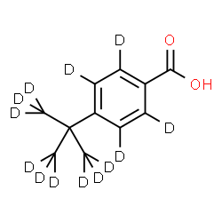 ChemSpider 2D Image | 4-[2-(~2~H_3_)Methyl(~2~H_6_)-2-propanyl](~2~H_4_)benzoic acid | C11HD13O2