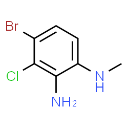 ChemSpider 2D Image | 4-Bromo-3-chloro-N1-methylbenzene-1,2-diamine | C7H8BrClN2
