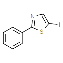 ChemSpider 2D Image | 5-Iodo-2-phenylthiazole | C9H6INS