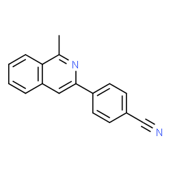 ChemSpider 2D Image | 4-(1-Methyl-3-isoquinolinyl)benzonitrile | C17H12N2
