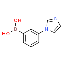 ChemSpider 2D Image | (3-(1H-Imidazol-1-yl)phenyl)boronic acid | C9H9BN2O2