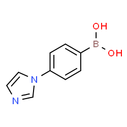 ChemSpider 2D Image | (4-(1H-Imidazol-1-yl)phenyl)boronic acid | C9H9BN2O2