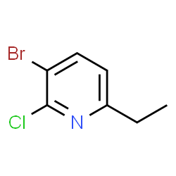 ChemSpider 2D Image | 3-Bromo-2-chloro-6-ethylpyridine | C7H7BrClN