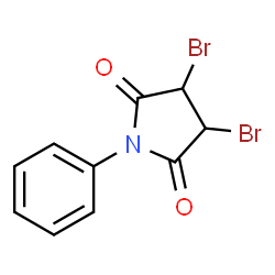 ChemSpider 2D Image | 3,4-Dibromo-1-phenyl-2,5-pyrrolidinedione | C10H7Br2NO2