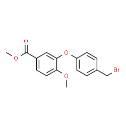 ChemSpider 2D Image | Methyl 3-[4-(bromomethyl)phenoxy]-4-methoxybenzoate | C16H15BrO4