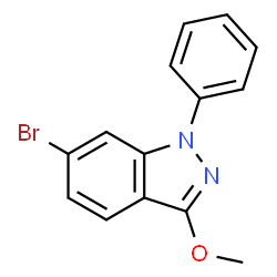 ChemSpider 2D Image | 6-Bromo-3-methoxy-1-phenyl-1H-indazole | C14H11BrN2O