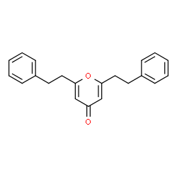 ChemSpider 2D Image | 2,6-Diphenethyl-4H-pyran-4-one | C21H20O2