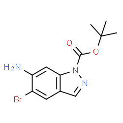 ChemSpider 2D Image | tert-Butyl 6-amino-5-bromo-1H-indazole-1-carboxylate | C12H14BrN3O2