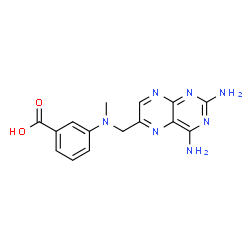 ChemSpider 2D Image | 3-(((2,4-Diaminopteridin-6-yl)methyl)(methyl)amino)benzoic acid | C15H15N7O2
