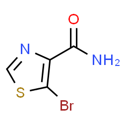ChemSpider 2D Image | 5-Bromo-1,3-thiazole-4-carboxamide | C4H3BrN2OS