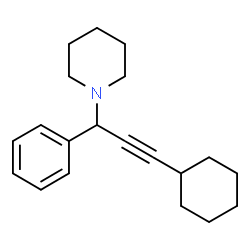 ChemSpider 2D Image | 1-(3-Cyclohexyl-1-phenyl-2-propyn-1-yl)piperidine | C20H27N