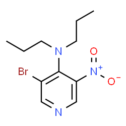ChemSpider 2D Image | 3-Bromo-5-nitro-N,N-dipropyl-4-pyridinamine | C11H16BrN3O2