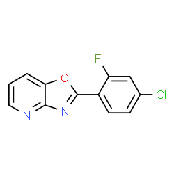 ChemSpider 2D Image | 2-(4-Chloro-2-fluorophenyl)oxazolo[4,5-b]pyridine | C12H6ClFN2O
