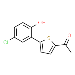 ChemSpider 2D Image | 1-[5-(5-Chloro-2-hydroxyphenyl)-2-thienyl]ethanone | C12H9ClO2S