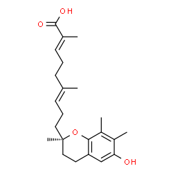 ChemSpider 2D Image | (2E,6E)-9-[(2R)-6-Hydroxy-2,7,8-trimethyl-3,4-dihydro-2H-chromen-2-yl]-2,6-dimethyl-2,6-nonadienoic acid | C23H32O4