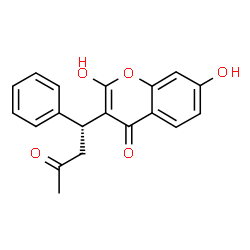 ChemSpider 2D Image | 2,7-Dihydroxy-3-[(1R)-3-oxo-1-phenylbutyl]-4H-chromen-4-one | C19H16O5