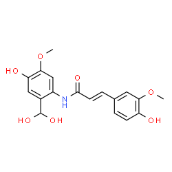 ChemSpider 2D Image | (2E)-N-[2-(Dihydroxymethyl)-4-hydroxy-5-methoxyphenyl]-3-(4-hydroxy-3-methoxyphenyl)acrylamide | C18H19NO7