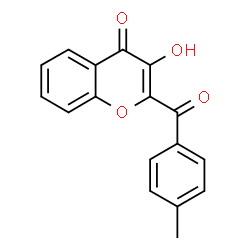 ChemSpider 2D Image | 3-Hydroxy-2-(4-methylbenzoyl)-4H-chromen-4-one | C17H12O4