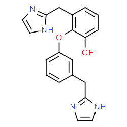 ChemSpider 2D Image | 3-(1H-Imidazol-2-ylmethyl)-2-[3-(1H-imidazol-2-ylmethyl)phenoxy]phenol | C20H18N4O2