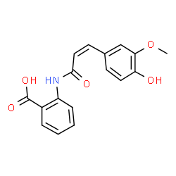 ChemSpider 2D Image | 2-{[(2Z)-3-(4-Hydroxy-3-methoxyphenyl)-2-propenoyl]amino}benzoic acid | C17H15NO5