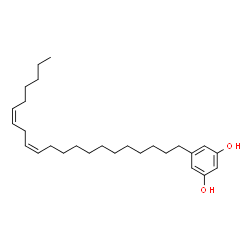 ChemSpider 2D Image | 5-(12Z,15Z)-12,15-Heneicosadien-1-yl-1,3-benzenediol | C27H44O2