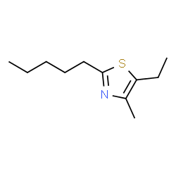 ChemSpider 2D Image | 5-Ethyl-4-methyl-2-pentylthiazole | C11H19NS