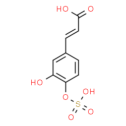 ChemSpider 2D Image | (2E)-3-[3-Hydroxy-4-(sulfooxy)phenyl]acrylic acid | C9H8O7S