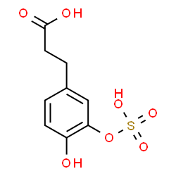 ChemSpider 2D Image | 3-[4-Hydroxy-3-(sulfooxy)phenyl]propanoic acid | C9H10O7S