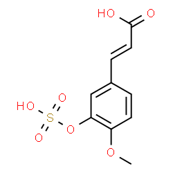 ChemSpider 2D Image | (2E)-3-[4-Methoxy-3-(sulfooxy)phenyl]acrylic acid | C10H10O7S